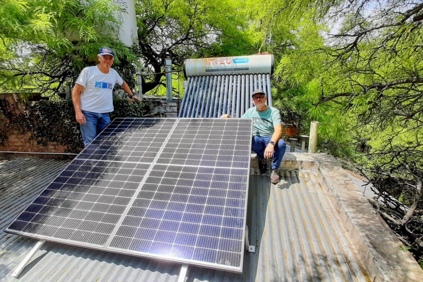 Instalación con calentador solar